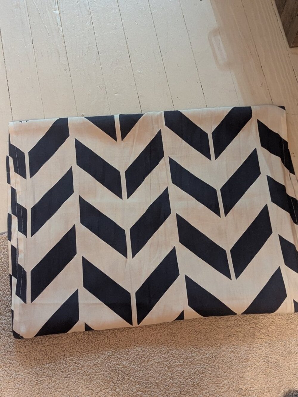 Blue / White Patterned Curtain